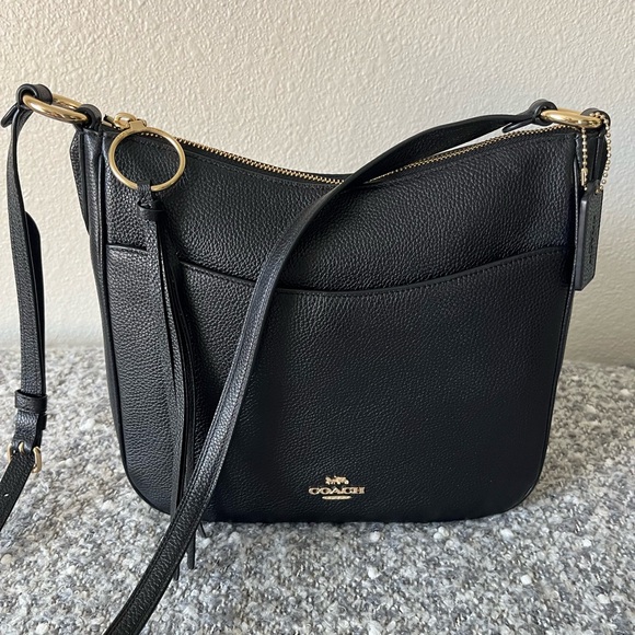 COACH/Pebble Leather Chaise Cross Body Purse - Picture 6 of 10